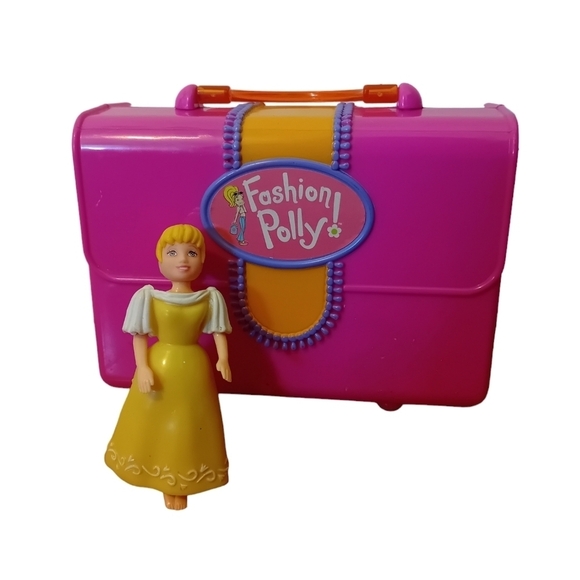 Mattel Other - Y2K Polly Pocket Fashion Polly Pink Purse Carrying  Case W/ 1 Doll